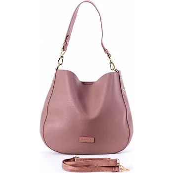 Středně velká tmavěrůžová kabelka na rameno i crossbody David Jones CM6561