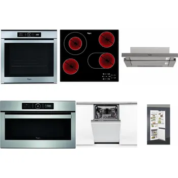 Set domácích spotřebičů WHIRLPOOL ABSOLUTE AKZM 8480 IX + WHIRLPOOL AKT 8190/BA + WHIRLPOOL AKR 5390/1 IX + WHIRLPOOL ABSOLUTE AMW 730 IX + WHIRLPOOL WSIO 3O34 PFE X + WHIRLPOOL ART 66112