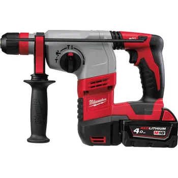 Pneumatické kladivo MILWAUKEE Aku 4-režimové kladivo SDS-Plus FIXTEC HD18 HX-402C, 2 x 4.0Ah