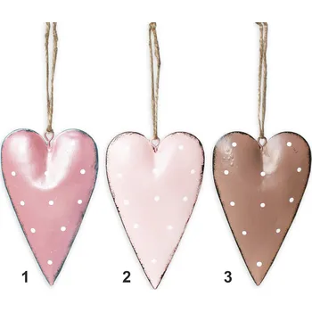 Srdce plech závěs 11cm mix (527216)