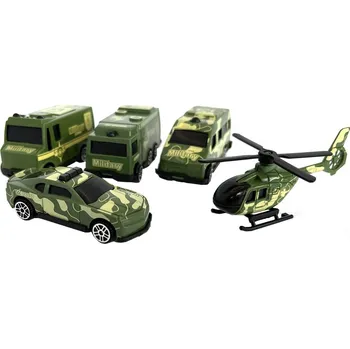 autíčko Sada vojenských aut a helikoptéry