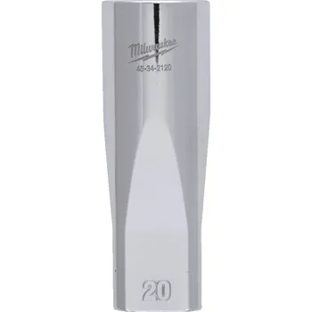 Ruční nářadí MILWAUKEE 1/2" Chromovaný prodloužený nástrčný klíč metrický 20 mm