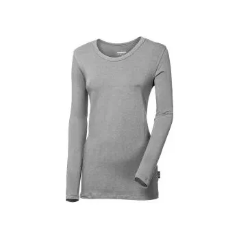 Dámská móda Progress ORIGINAL dámské triko LS BAMBUS šedý melír S; Šedá triko