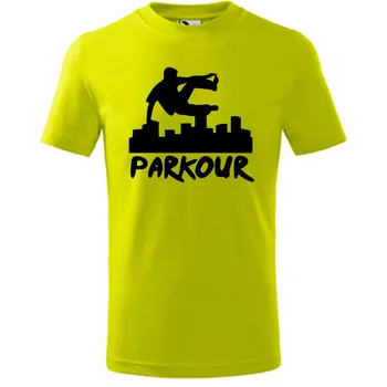 Pánské a dětské tričko Parkour originál limetkové