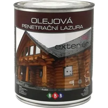 Olej na dřevo BBB Olejová penetrační lazura - Transparent 0,9lt BBB BARVY PLUS LR-10 00900 transparent