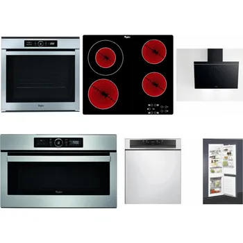 Set domácích spotřebičů WHIRLPOOL ABSOLUTE AKZM 8480 IX + WHIRLPOOL AKT 8130/NE + WHIRLPOOL AKR 62F LT K + WHIRLPOOL ABSOLUTE AMW 730 IX + WHIRLPOOL WBC 3C34 PF X + WHIRLPOOL ART 65031