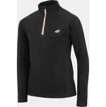 4F HJZ22-JBIDP001 DEEP BLACK Dětské fleecové tričko EU 158/164