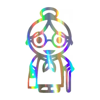 samolepka Babička 001 pravá (93 - Holografická) SAMOLEPKA NA AUTO, NÁLEPKA, FÓLIE, POLEP, TUNING, VLASTNÍ TEXT, TISK, AUTOSAMOLEPKY.cz, POLEPY, OBRÁZEK, LOGO, 3D STICKERS