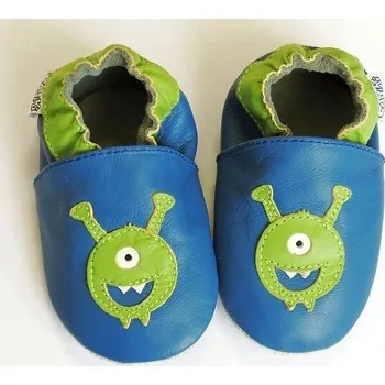 Capáčky CAPIKI Kožené capáčky Příšerka Bubu Velikost: 6-12 měsíců