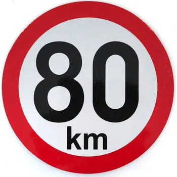 Příslušenství pro přívěs Omezení rychlosti 80 km retroreflexní pr. 150 mm (na přívěsy)