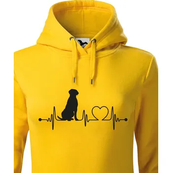 Dámská mikina Dámská mikina Hovawart tep, Barva Žlutá Bezvatriko.cz 1193