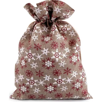 Vánoční dárkový pytlík vločky 20x30 cm
