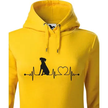 Dámská mikina Dámská mikina Rhodéský ridgeback tep, Barva Žlutá, Velikost M, Canvas Dámská mikina Bezvatriko.cz 1188