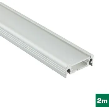 Příslušenství pro LED osvětlení FK technics, spol. s r.o. Al profil FKU11, pro LED, s plexi, 2m - na povrch