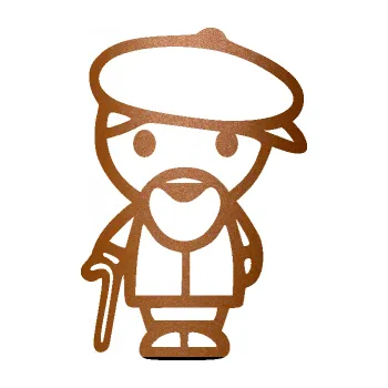 samolepka Dědeček 001 levá (44 - měděná metalíza) SAMOLEPKA NA AUTO, NÁLEPKA, FÓLIE, POLEP, TUNING, VLASTNÍ TEXT, TISK, AUTOSAMOLEPKY.cz, POLEPY, OBRÁZEK, LOGO, 3D STICKERS