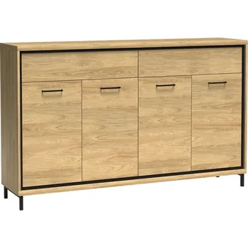 Komoda Komoda M8 MEDIOLAN hikora + kovové nožičky, 177 x 101 x 41 cm