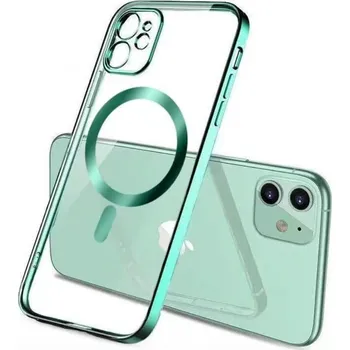 Pouzdro na mobilní telefon MagSafe silikonový kryt pro Apple iPhone 12 Pro Max - světle zelený