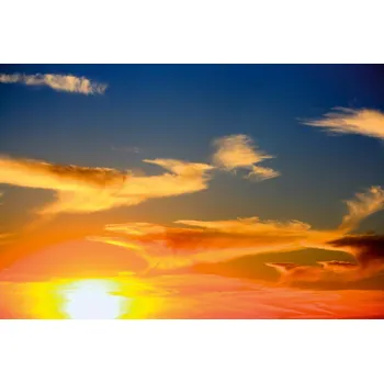 Fototapeta DIMEX | Vliesová fototapeta Romantický západ slunce MS-5-2320 | 375 x 250 cm| modrá, žlutá, oranžová + Vliesová fototapeta na stěnu DIMEX Romantický západ slunce MS52320 v rozměru 375 x 250 cm + lepidlo zdarma