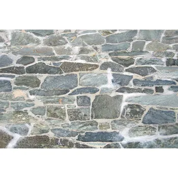 Fototapeta DIMEX | Vliesová fototapeta Starý kamenný obklad MS-5-2376 | 375 x 250 cm| modrá, bílá, šedá + Vliesová fototapeta na stěnu DIMEX Starý kamenný obklad MS52376 v rozměru 375 x 250 cm + lepidlo zdarma
