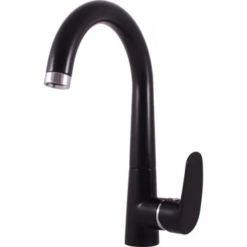 Vodovodní baterie Vodovodní baterie dřezová AMUR černá matná/chrom, Barva: černá matná/chrom, Rozměr: 3/8''