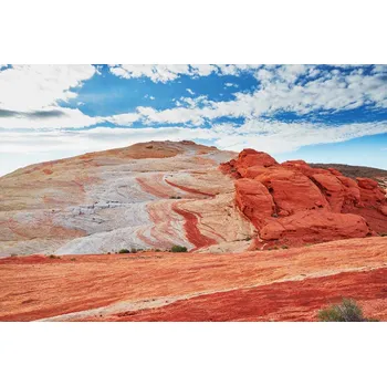 Fototapeta DIMEX | Vliesová fototapeta Velley of Fire MS-5-3026 | 375 x 250 cm | modrá, červená, bílá, oranžová + Vliesová fototapeta na stěnu DIMEX Velley of Fire MS53026 v rozměru 375 x 250 cm + lepidlo zdarma