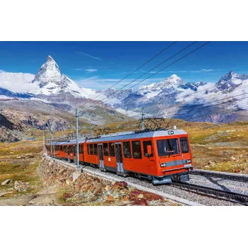 Fototapeta DIMEX | Vliesová fototapeta Zermatt, Švýcarsko MS-5-2895 | 375 x 250 cm | modrá, červená, bílá + Vliesová fototapeta na stěnu DIMEX Zermatt, Švýcarsko MS52895 v rozměru 375 x 250 cm + lepidlo zdarma