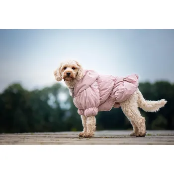 Obleček pro psa Vsepropejska Aida zimní bunda pro psa Barva: Růžová, Délka zad (cm): 19, Obvod hrudníku: 28 - 39 cm
