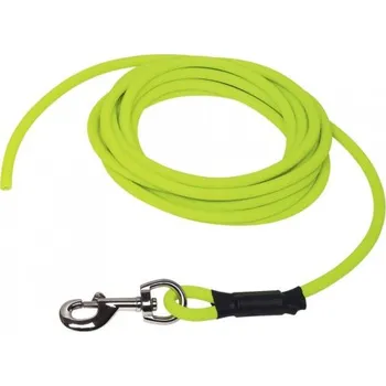 Vodítko pro psa Nobby Nobby COVER kulaté stopovací vodítko bez smyčky pvc žlutá neon M-L 5 m