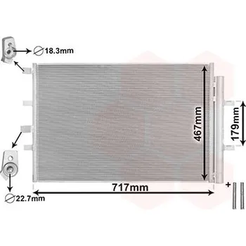 Výparník klimatizace Kondenzátor, klimatizace VAN WEZEL 18015703