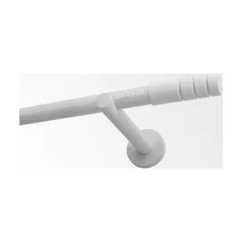 Garnýž jednoduchá 19mm biela leskla koncovka Techno