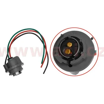 Autodíl patice BAY15d plastová pro žárovky W21/5W (3 zámky), 9901E38