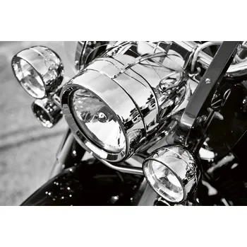 Fototapeta DIMEX | Vliesová fototapeta Svetlomet motocyklu MS-5-2801 | 375 x 250 cm | černá, metalická + Vliesová fototapeta na stěnu DIMEX Svetlomet motocyklu MS52801 v rozměru 375 x 250 cm + lepidlo zdarma