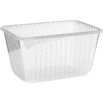 Nádobí Vanička hranatá průhledná 1500 ml (PP) [50 ks] (77515)