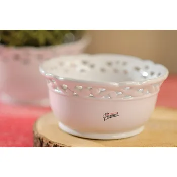 Váza Paramit KRAJKA Miska 16 cm bílá