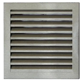 Větrací mřížka Ventilační mřížka M&D 250x250 mm nerezová (větrací mřížka 250*250 mm nerez s pevnými lamelami)