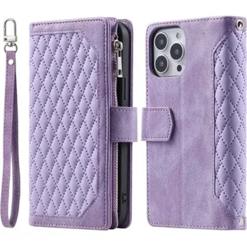 Pouzdro na mobilní telefon Pouzdro pro iPhone 12 / 12 Pro Luxury Double Layer fialové