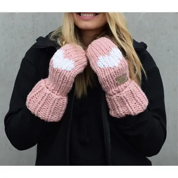 Rukavice rukavice M.ASCH-Be original Knitted Mitt - Light Pink one size