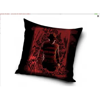 Dekorativní polštářek Carobotex Polštářek Noční můra v Elm Street Už spíš? 40x40 cm