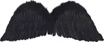 PartyDeco Andělská křídla černá 75 cm