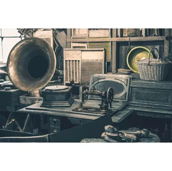 Fototapeta DIMEX | Vliesová fototapeta Starožitné stroje MS-5-2109 | 375 x 250 cm| zelená, černá, šedá + Vliesová fototapeta na stěnu DIMEX Starožitné stroje MS52109 v rozměru 375 x 250 cm + lepidlo zdarma