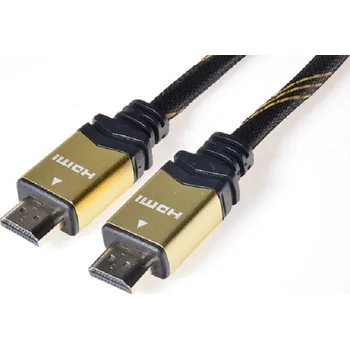 Video kabel PremiumCord GOLD HDMI High Speed + Ethernet kabel, zlacené konektory, 2m