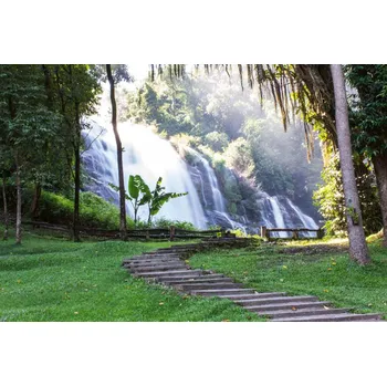 Fototapeta DIMEX | Vliesová fototapeta Národní park, Thajsko MS-5-3182 | 375 x 250 cm | zelená, bílá, šedá + Vliesová fototapeta na stěnu DIMEX Národní park, Thajsko MS53182 v rozměru 375 x 250 cm + lepidlo zdarma