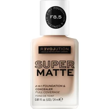 Make-up Revolution Relove Super Matte Foundation dlouhotrvající matující make-up odstín F8.5 24 ml