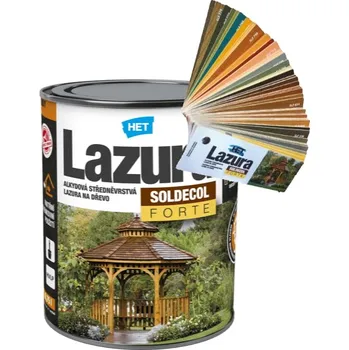 Stavební chemie Het Soldecol Lazura FORTE - tónovaná Velikost balení: 0,75 l, Odstín: SLF 750 + Dárek: Míchátko na barvu ZDARMA