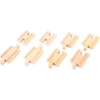 Vláček a vláčkodráha Bigjigs Rail Spojky kolejí 7 cm 8 ks