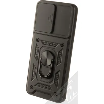 Pouzdro na mobilní telefon 1Mcz Armor CamShield odolný ochranný kryt s držákem na prst pro Realme C35 černá (black)