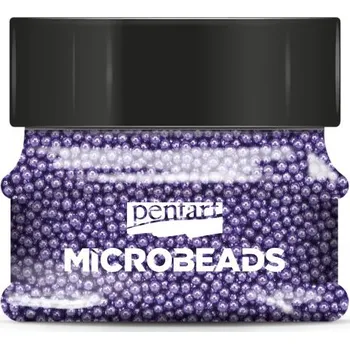 Dětské navlékací korálky Pentart Korálky skleněné MICROBEADS PENTART 40 g FIALOVÁ
