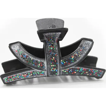 Skřipec na vlasy s barevnými glitry
