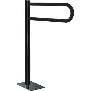 wela Podlahové MADLO k WC pevné černé premium Délka: 70 cm, Průměr: 25 mm