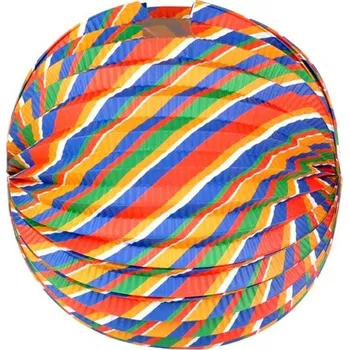 Party dekorace Lampión koule 25 cm M1 - Pruhy